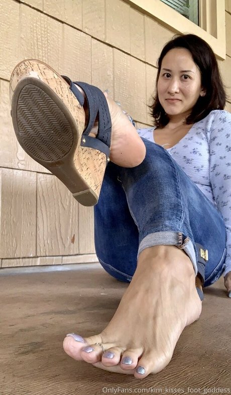 kim kisses foot goddess beautiful pornstar photo
