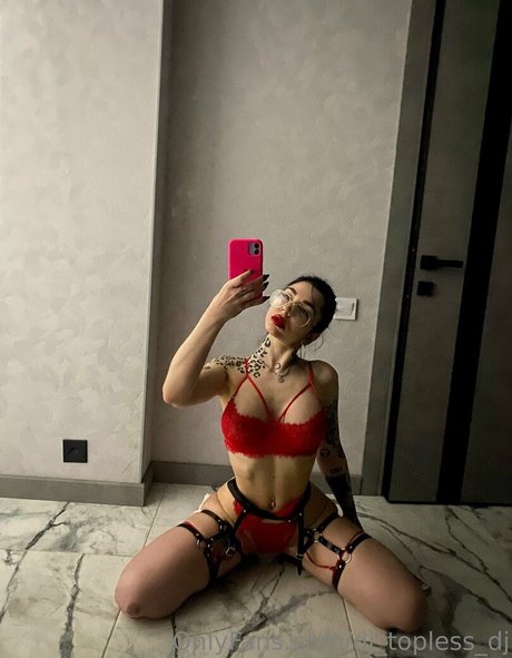 dj topless dj model perfect photo