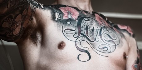 River Bloom Tattooed Hung amp amp Smooth adult model image