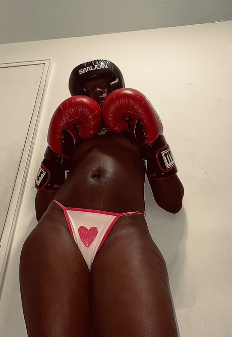 Ebony Boxing_ model sexy photo