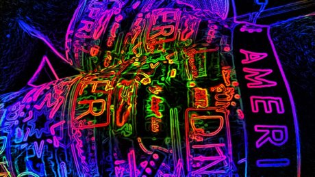 Neon and Nude hot pornstar pic