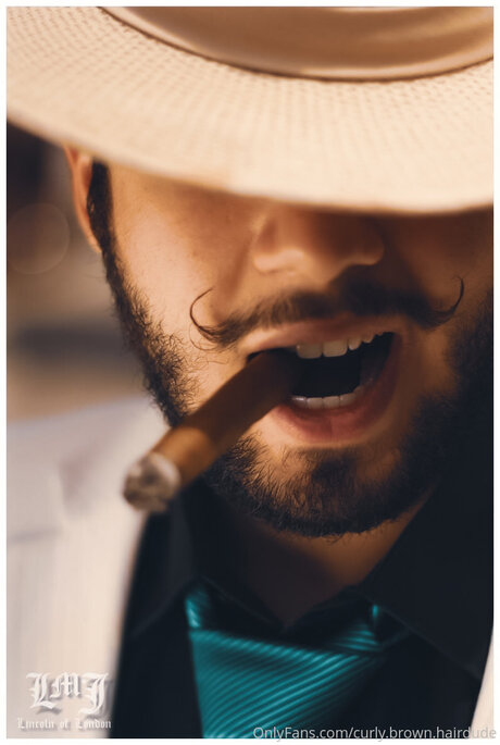 Curly Brown Hairdude model top pictures