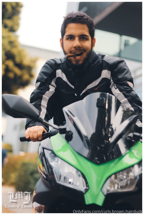 Curly Brown Hairdude high quality pornstar image