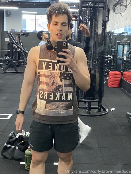 Curly Brown Hairdude model nudes images