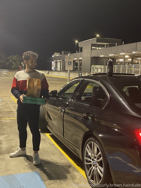 Curly Brown Hairdude model high quality galleries