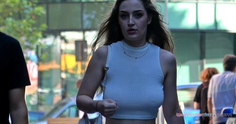 Candid Bralessday sexy actress picture